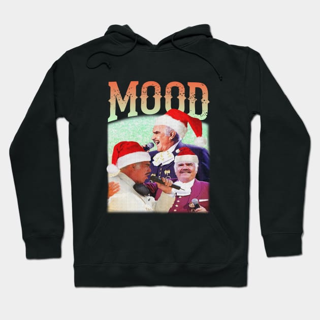 Retro Vtg Mood Drinking Christmas Humor Parody Music Hoodie by graficklisensick666